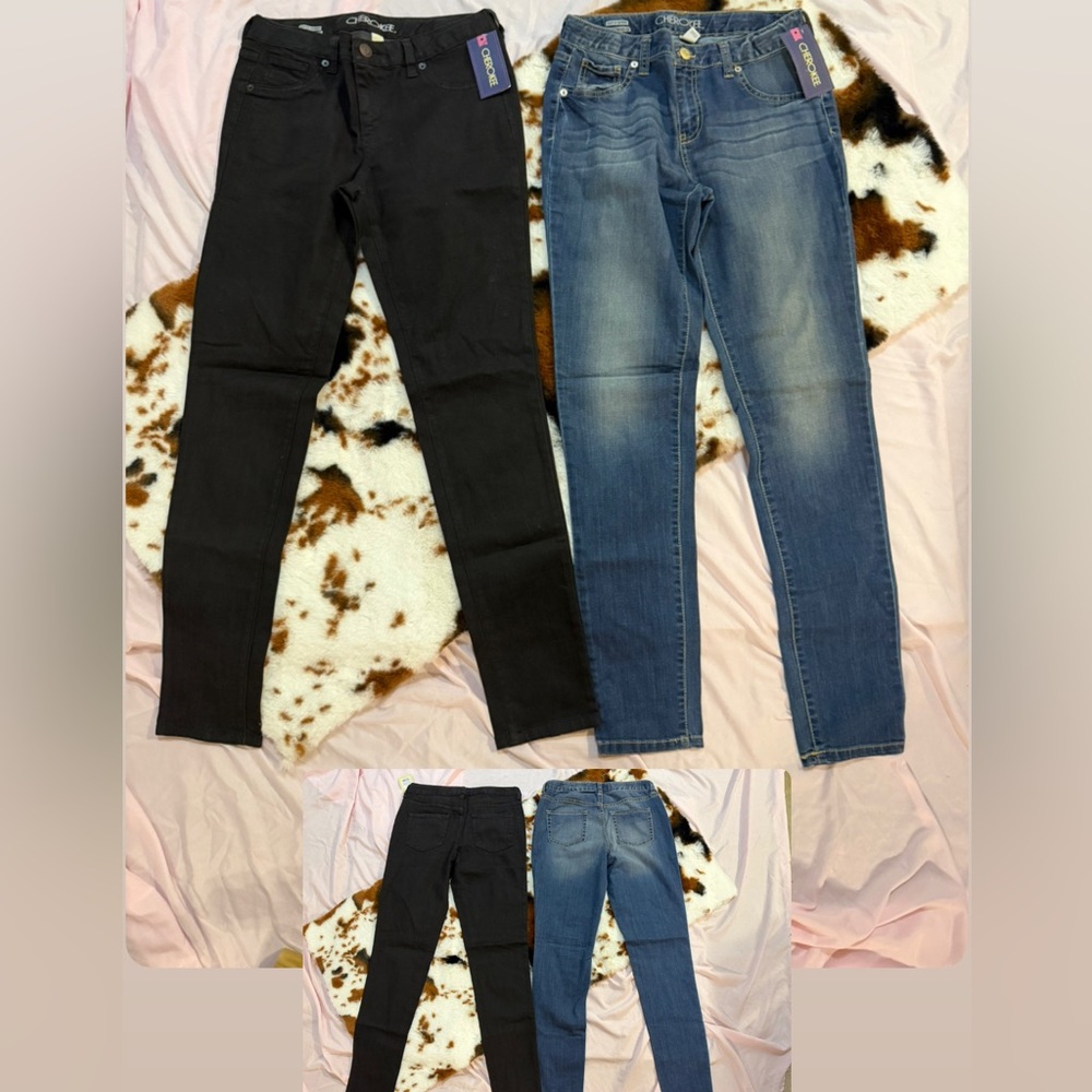 Cherokee Black and Blue Denim Pants
